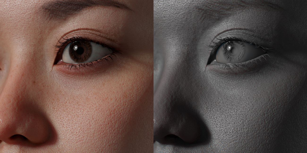 Download Female 3d head displacement map
